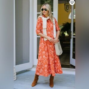 Julia Amory JA shirt dress NWT - SIENNA PETUNIA orange